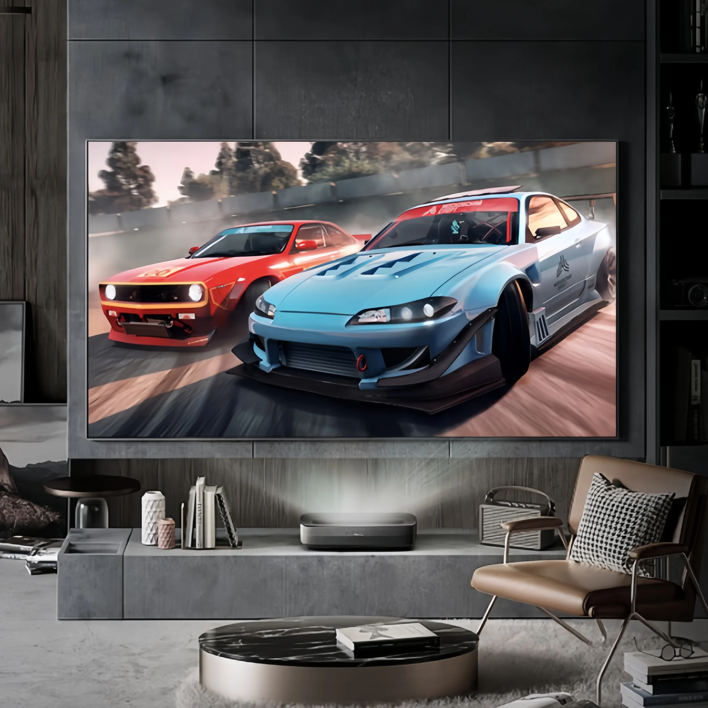 Plutussa Ultra Short Throw UST Anti Light Projector Screen With Fixed Frame