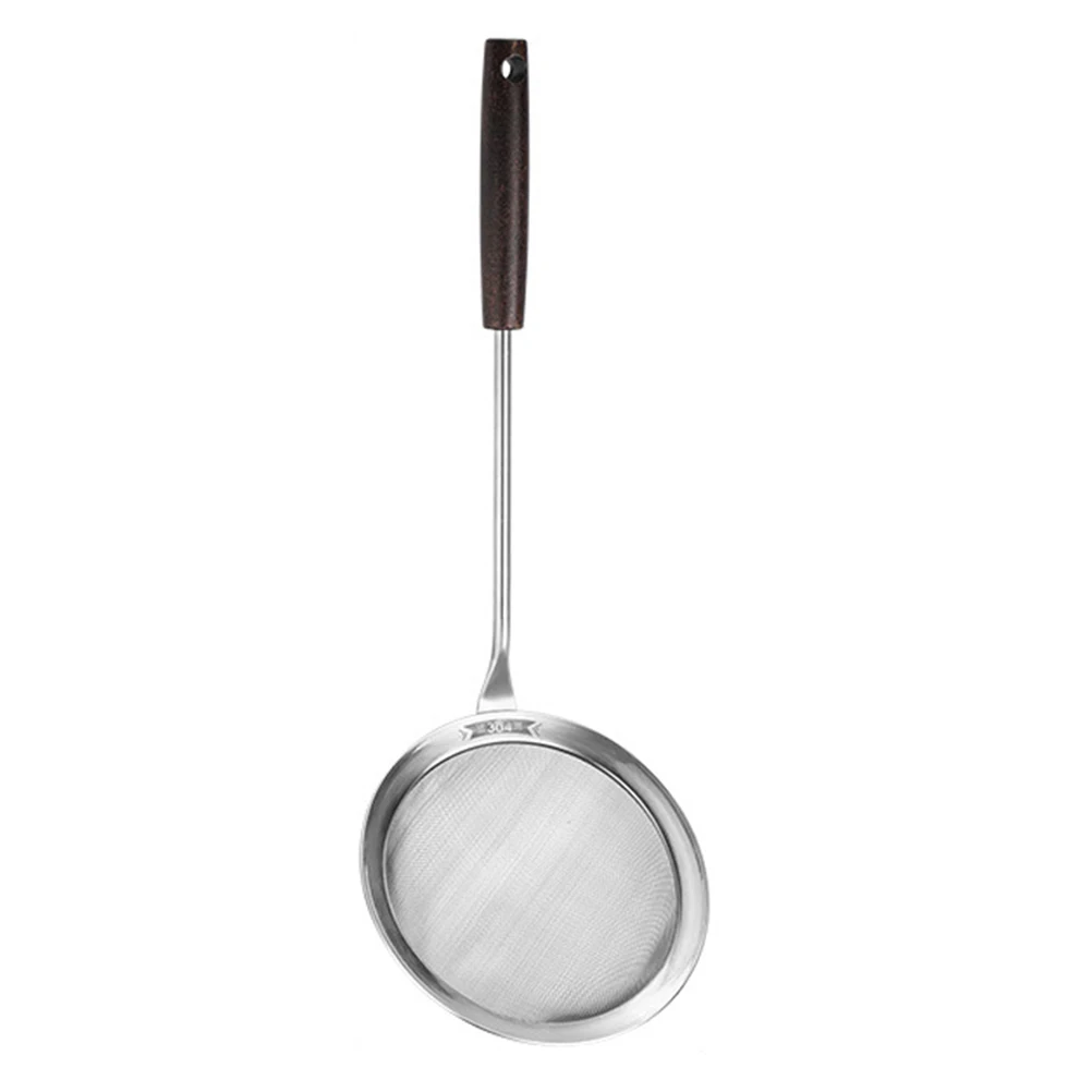 

Stainless Steel Oil Strainer Spoon Fine Mesh Skimmer Kitchen Cooking Frying Filtering Tool Wall Hanging Design Fat Water
