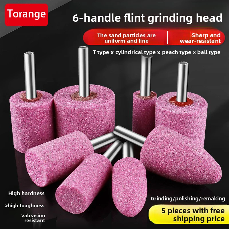 

Red Corundum Small Diamond Sand Grinding Wheel 6mm Diameter Electric Drill Grinding Head for Precision Grinding Tasks