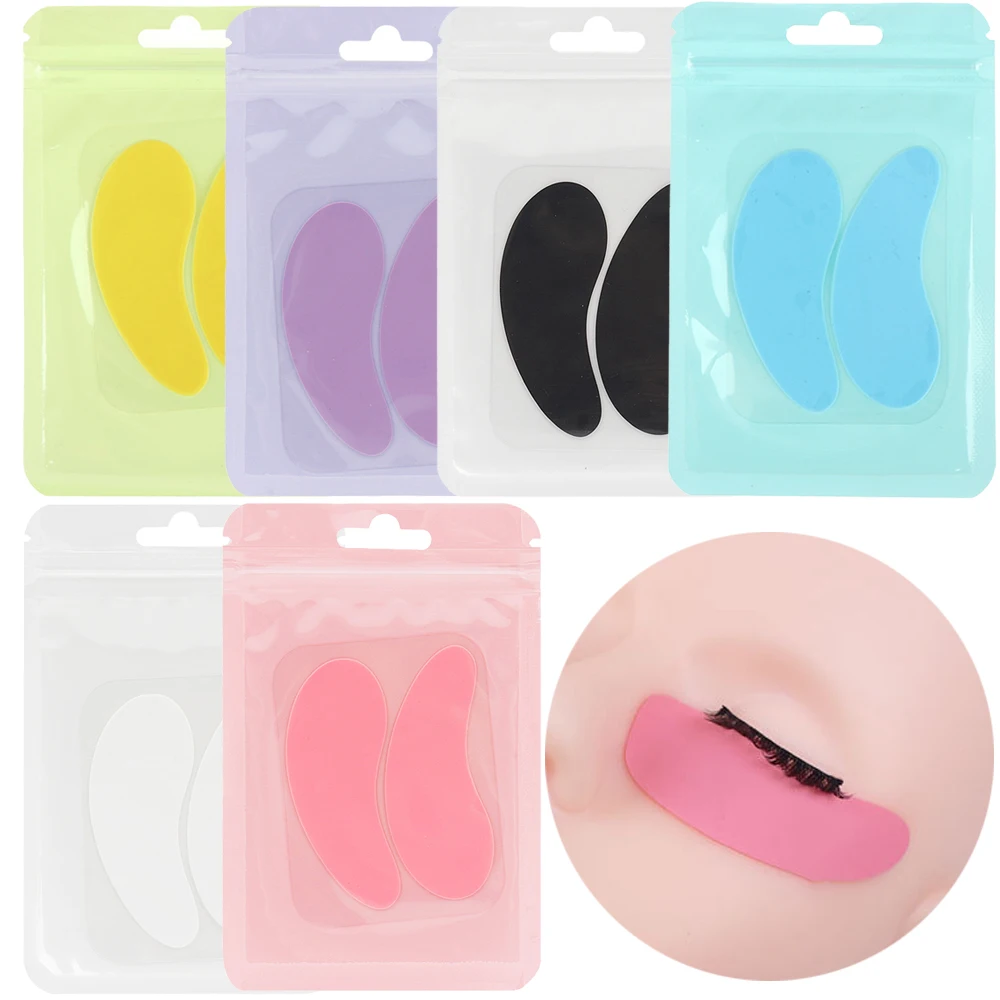 1Pair Reusable Eyelash Patches Under Eye Pads Silicone Stripe Lash Lift Eye Sticker Tips Wraps Hydrogel Patch Beauty Makeup Tool