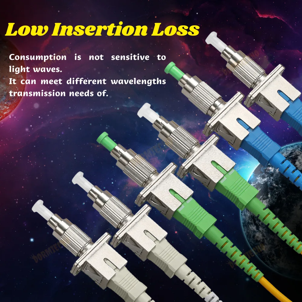 High Quality FC-SC Hybrid Converter Fiber Optic Adapter for FC Male to SC Female Coupler Single Mode Loss Insertion Loss