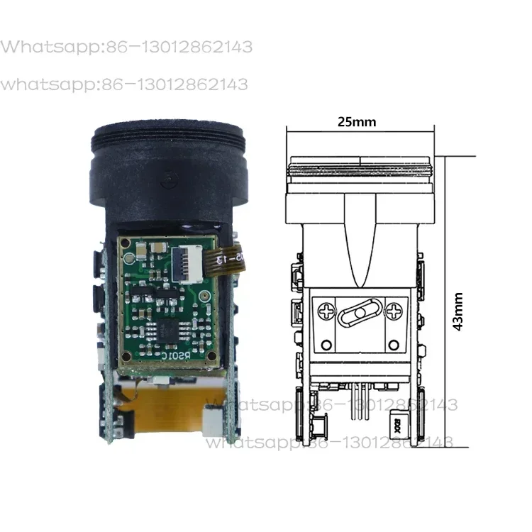 Capteur de Distance Laser 1200m, dispositif de mesure UART TTL longue portée, Module de télémètre Laser