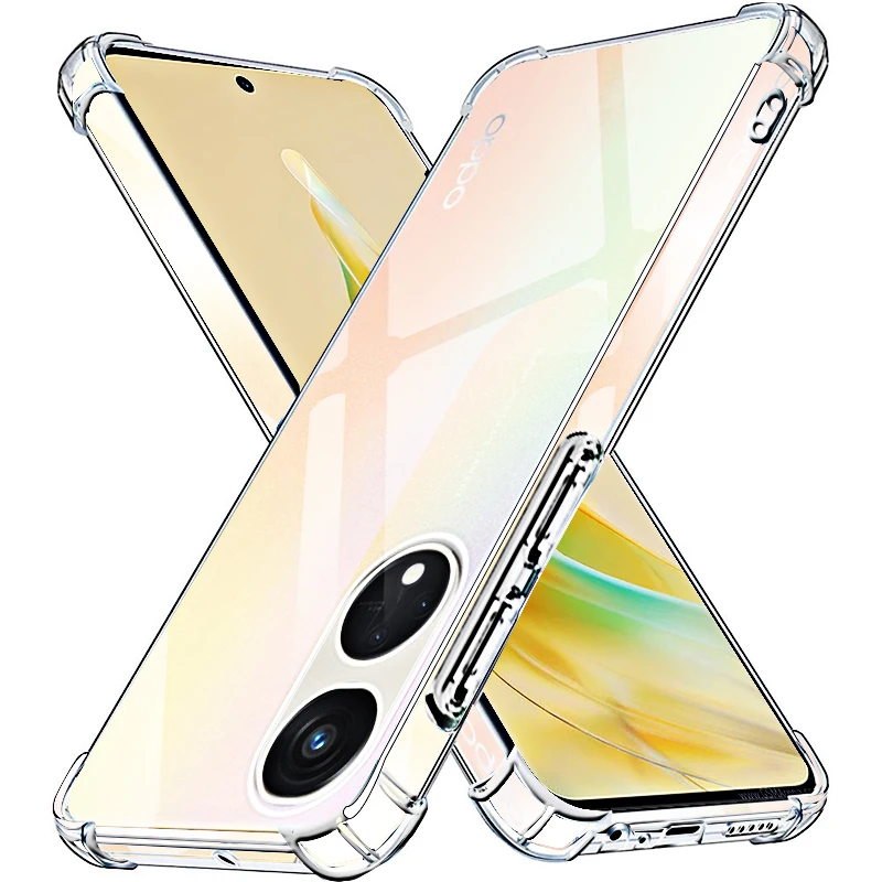 Для Oppo Reno 8T 5G Чехол Мягкий силиконовый чехол для OPPO Reno 8T 9 8 7 6 5 4 Lite Чехол для телефона Прозрачный противоударный бампер Coque
