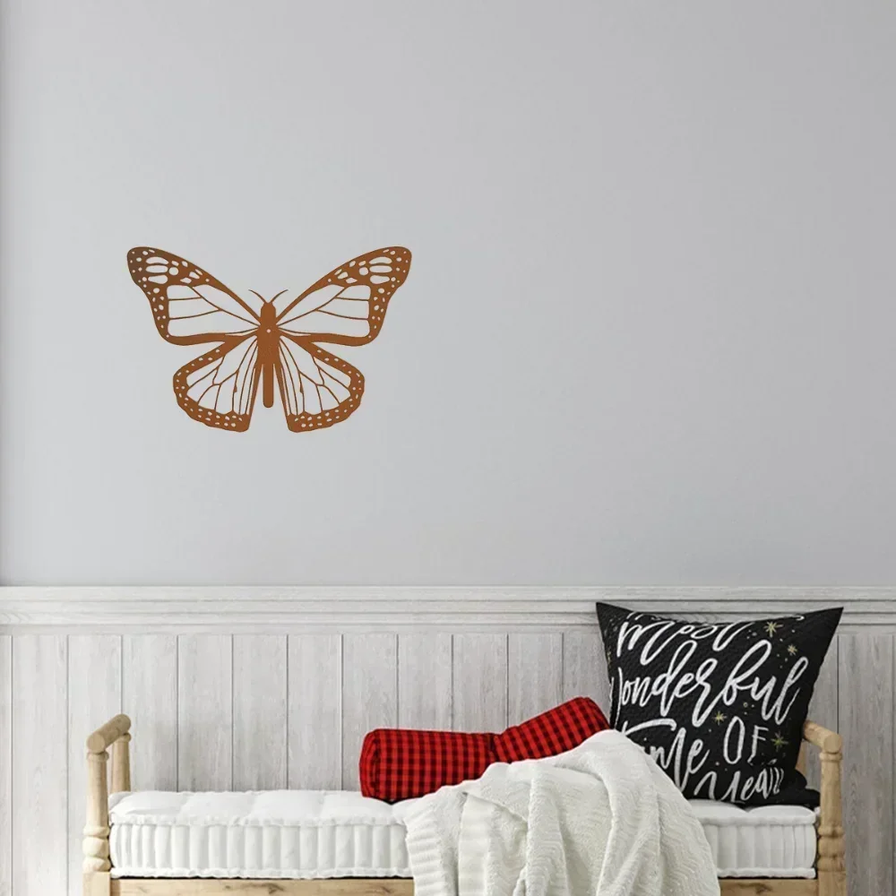 Encantadora decoración de pared de metal con forma de mariposa inspirada en Tiki: agradable para el hogar. Alegre para la decoración del jardín y la habitación