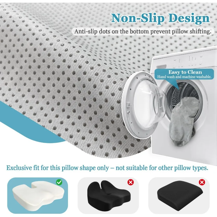 UShaped espuma ciática alívio da dor fronha para cadeira de escritório cadeira de mesa assento de carro capa de almofada de flanela à prova dwaterproof água com tailbon