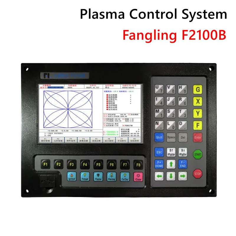 Contrôleur de plasma F2100B CNC, système de contrôle numérique à 2 axes, machine de découpe à la flamme