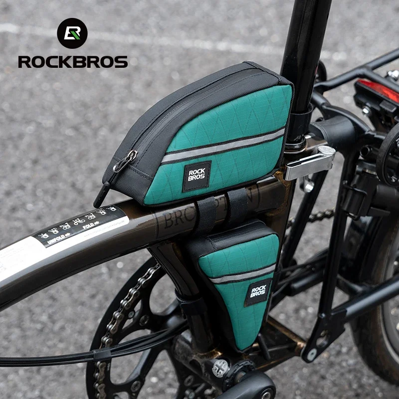 ROCKBROS Tragbare Fahrradtaschen für Faltrad Brompton Nylon Dreieck Schlauchtasche Reise Casual Pendeln Werkzeuge Tasche Fahrradzubehör