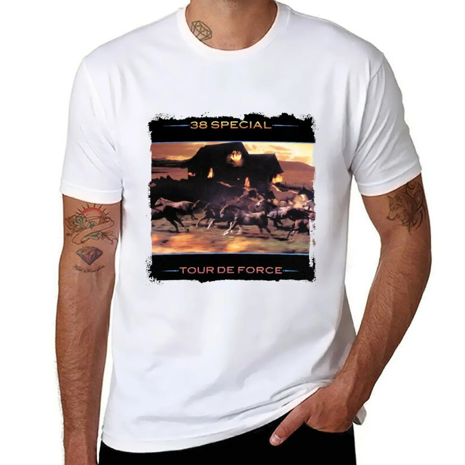 

Tour de Force T-Shirt Basic Plain Short Sleeve Crew Neck Tee