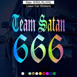 Reflective Car Stickers TEAM SATAN 666 ALL WEATHER Car-styling Car Sticker Car Styling Removable Vinyl Decal