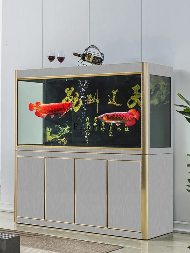 

New Modern Simple Bottom Filter Dragon Fish Tank HD Glass Medium and Large Change Water Fish Globe