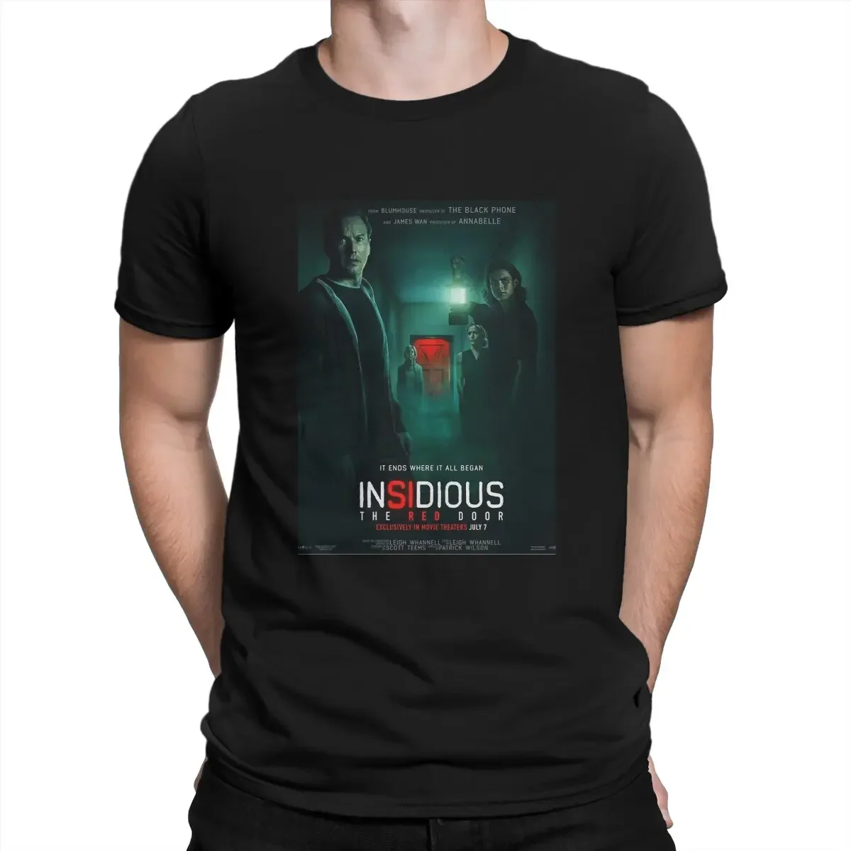 The Red Door - Thriller T-Shirt Men Insidious The Red Door Humor 100% Cotton Tees Crew Neck Short Sleeve T Shirt Gift Clothing