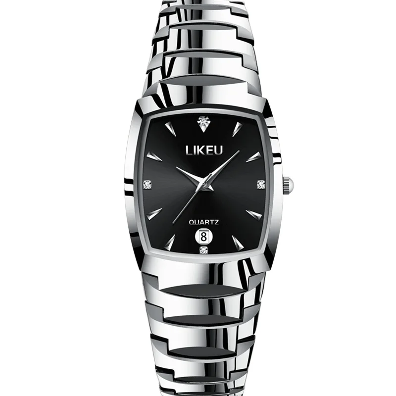 Couple Quartz Watch for Men Women Quality Ladies Calendar Tungsten Steel Color Reloj Male Business Man Clock Luxury Wristwatch