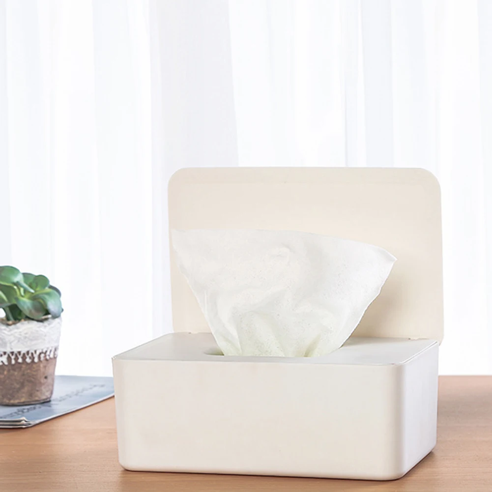 Desktop Dustproof Tissue Box Multi-Purpose Wet Tissue Organiser For Cosmetic Table