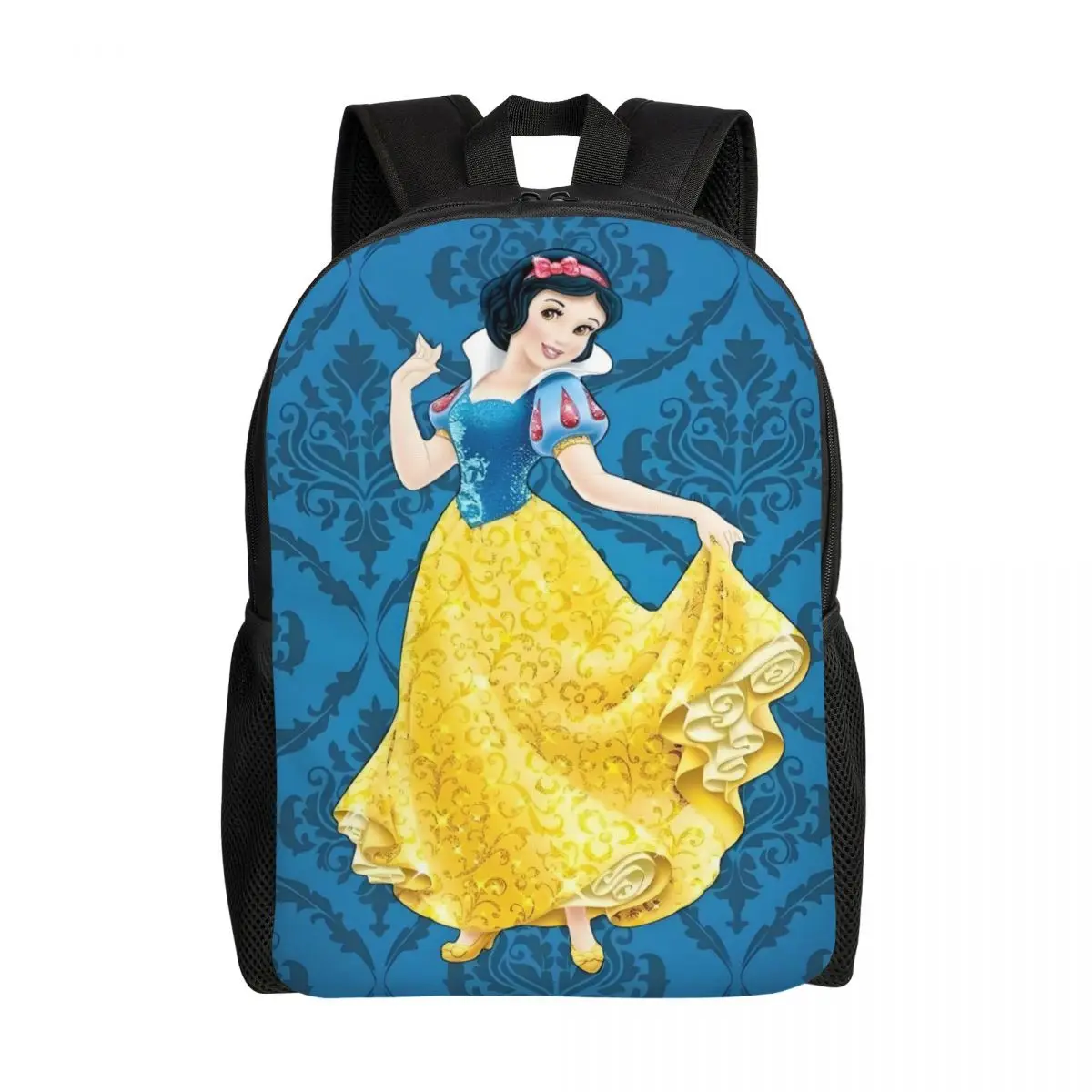 

Custom Snow White Pattern Backpacks for Women Men Waterproof School College Schneewittchen Bag Printing Bookbag