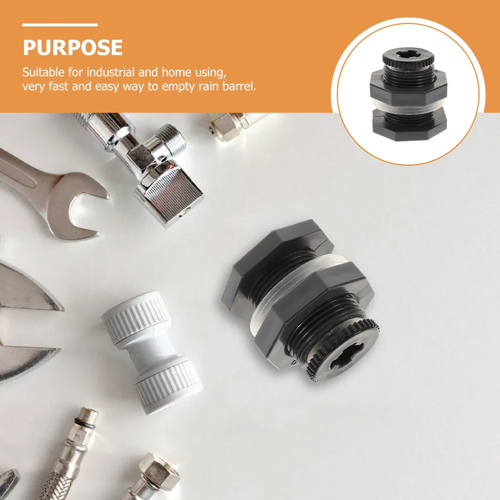

1 шт. 1/2-дюймовый соединитель для водонапорных баков, резьбовой фитинг из ПВХ для бочек для дождевой воды, резервуаров, прудов, аквариумов, предотвращение протечек