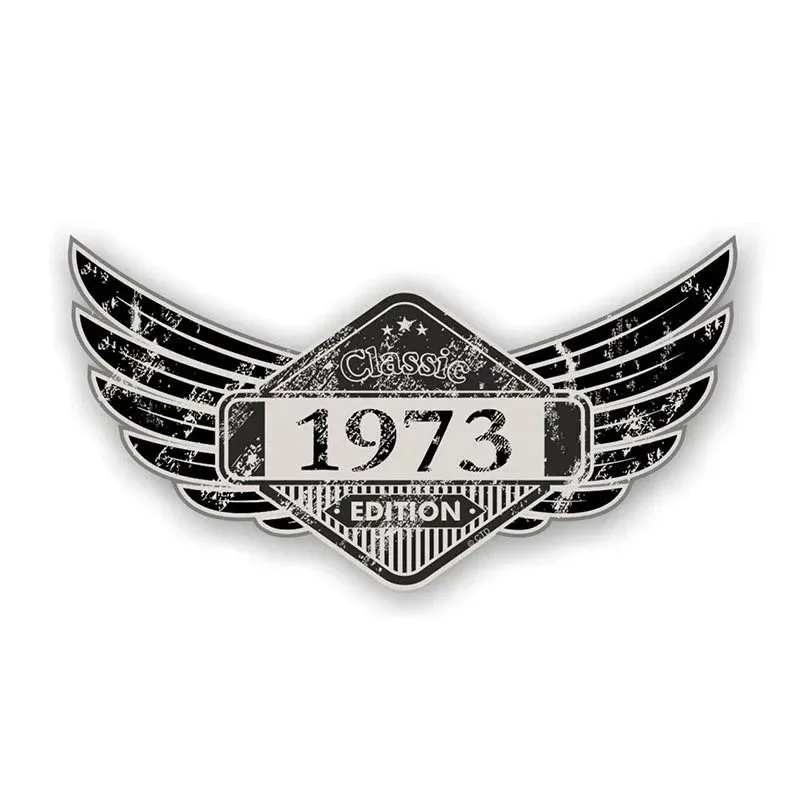 1972 Vintage Edition Rusty Patina Vinyl Car Sticker Glue Sticker for Window Bumper Trunk Decal
