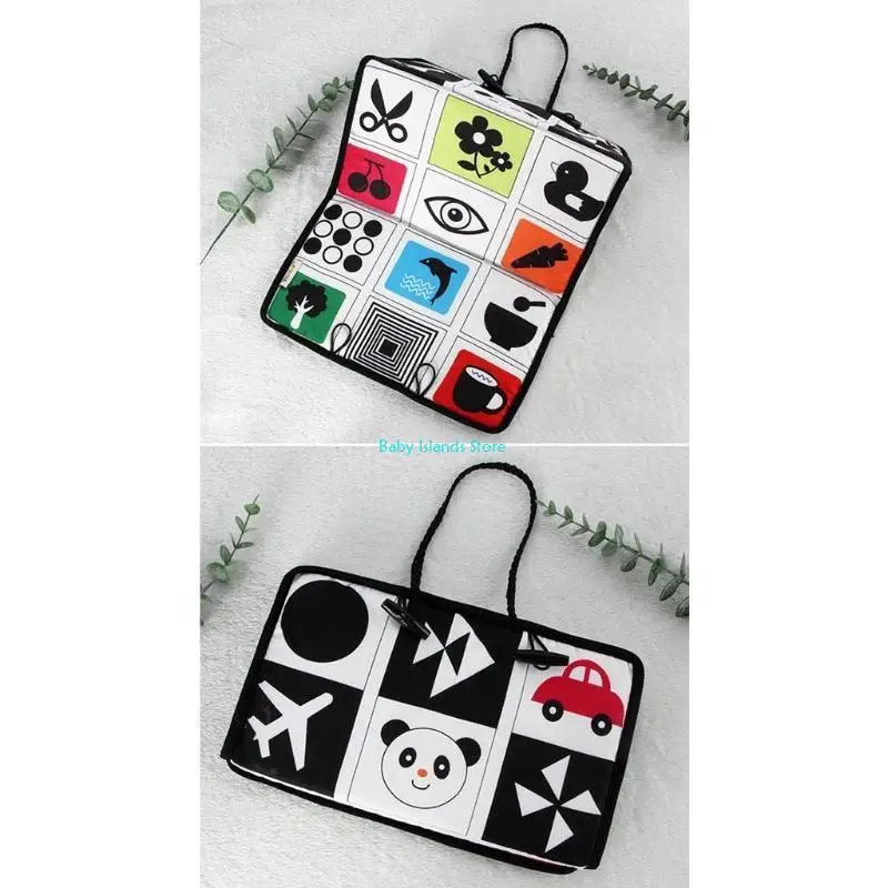 

K92D Infant Baby Car for Seat Back Hanging Folding Mirror Travel Cartoon Learning Toy