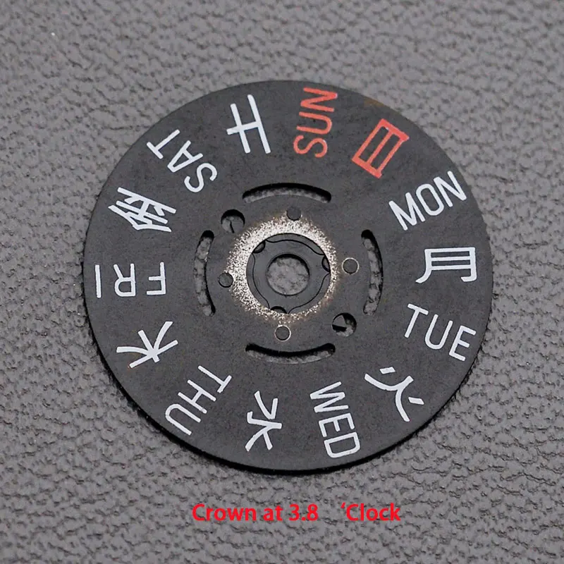 Japan NH35 NH36 Movement Kanji Dial SKX007 Tuna Watch Movement Date Week Wheel Crown at 3.8/4.1 New Balance Watch Repair Parts