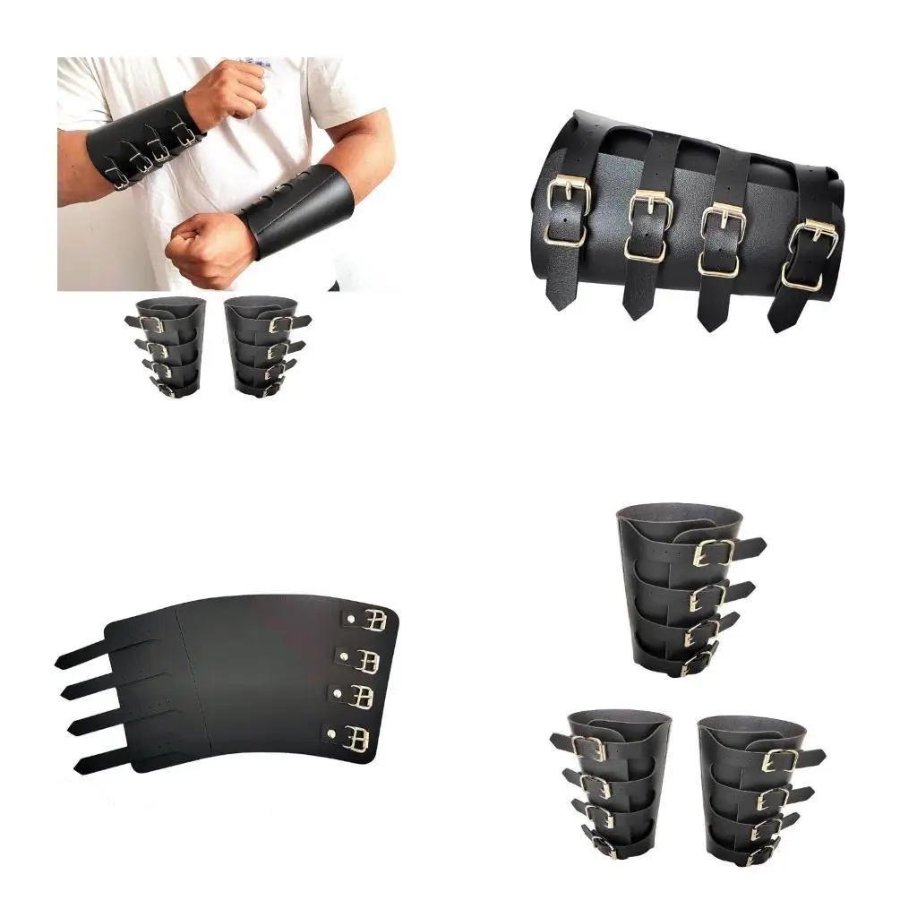 652F VINTAGE PU ARM PROTECTOR สำหรับการถ่ายภาพและขั้นตอนพังก์หัวเข็มขัดขึ้นข้อมือ