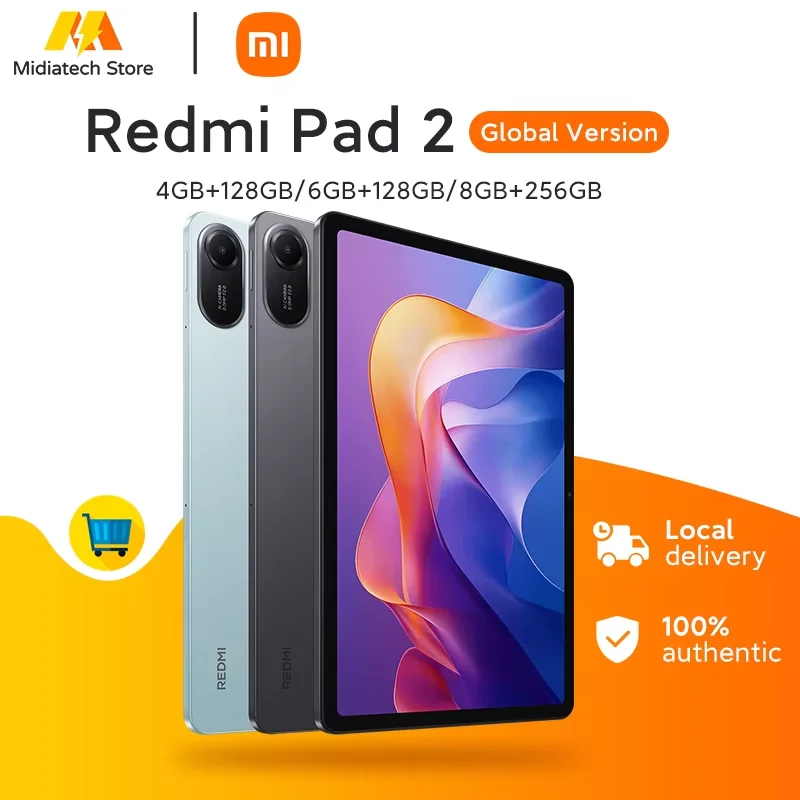 Xiaomi Verde Versión Global Redmi Pad 2 Tablet 11" Pantalla 2.5K Batería 9000Mah 18W Carga Rápida Hyperos 2