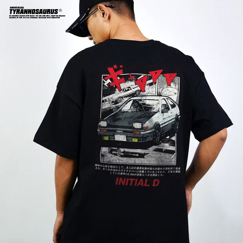 

Japanese Locomotive Car Peripheral Header D Joint Name Fujiwara Takumi Tofu Shop Men's and Women's Short-sleeved T-shirt