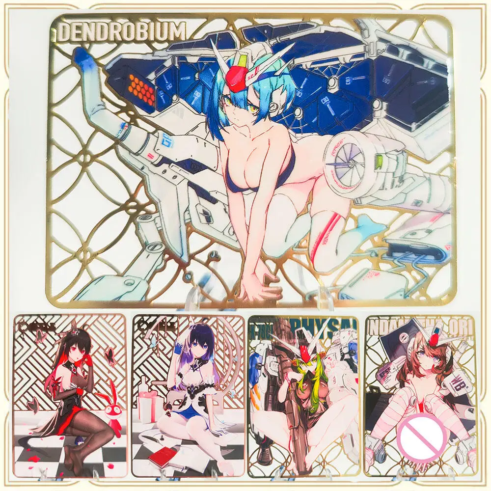 Anime Goddess Story DIY ACG Nahida Asuka Langley Soryu Ayanami Rei Sexy Metal Collectible Card Christmas Birthday Gift