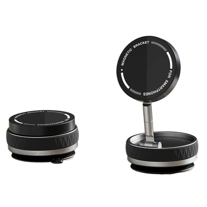 360 °   Soporte para teléfono con ventosa magnética al vacío ajustable, soporte magnético portátil para teléfono de coche manos libres para teléfono de más de 4,7 pulgadas