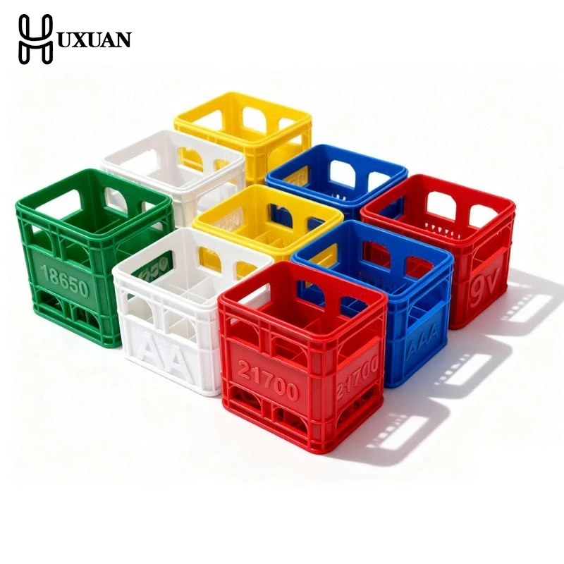 【W】 Caja de almacenamiento de batería impresa en 3D Caja de cerveza DIY No. 5 Aa No. Caja de almacenamiento de cesta de almacenamiento apilable con batería 7 Aaa 18650