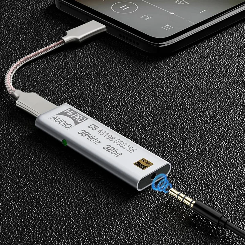 

Y45A-USB C Type-C адаптер 3,5 мм усилитель для наушников ЦАП CS43198 ключ Hi-Fi аудио усилитель 384 кГц DSD256 декодирование