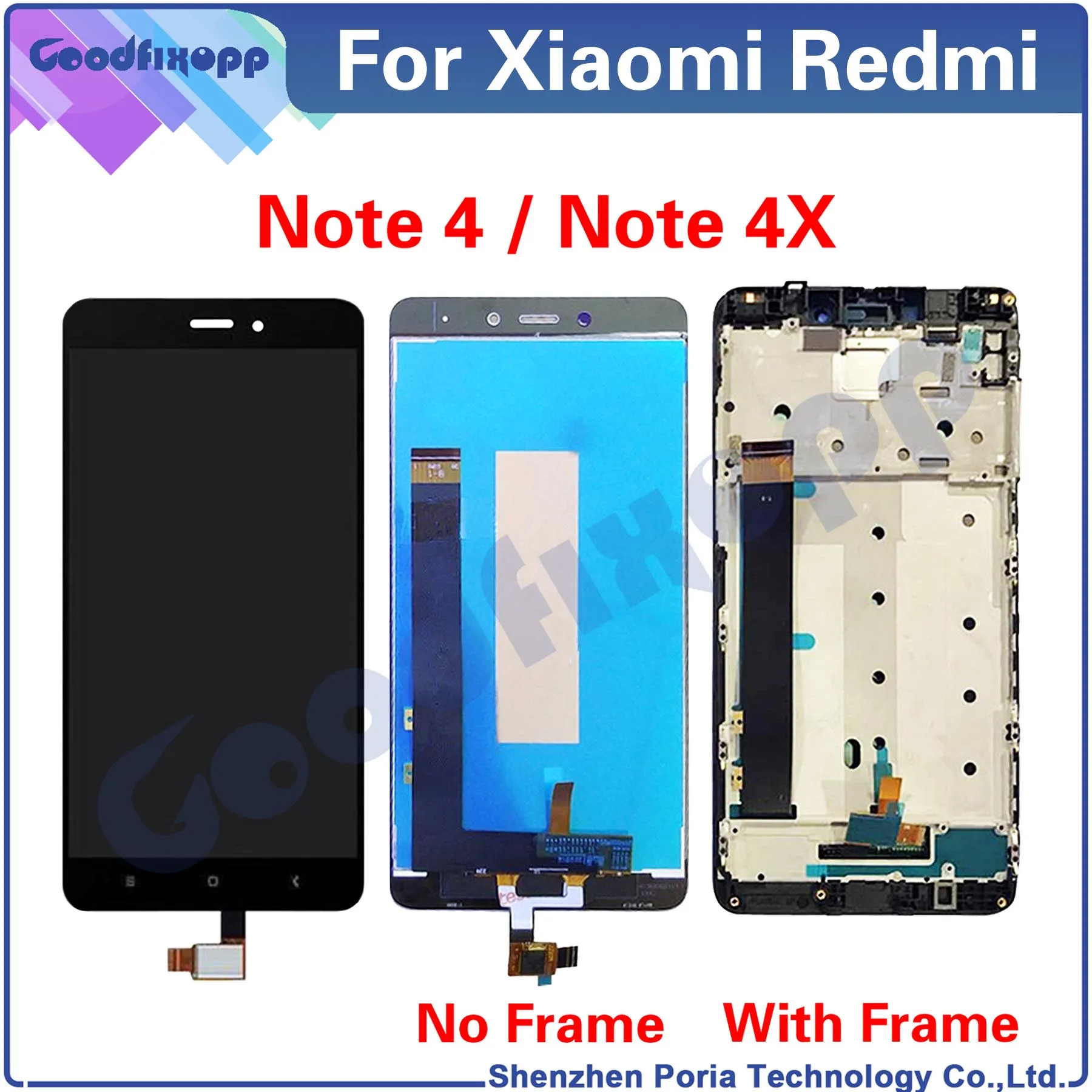 For Xiaomi Redmi Note 4 / Note 4X LCD Display Touch Screen Digitizer Assembly For Note4 Note4X Repair Parts Replacement