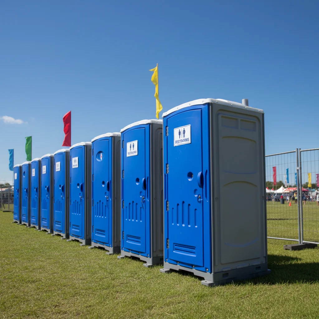 High Capacity Mobile Lavatory and Portable Toilet with Ventilation System for Outdoor Event Mobile Bathroom Travel Prefab Toilet
