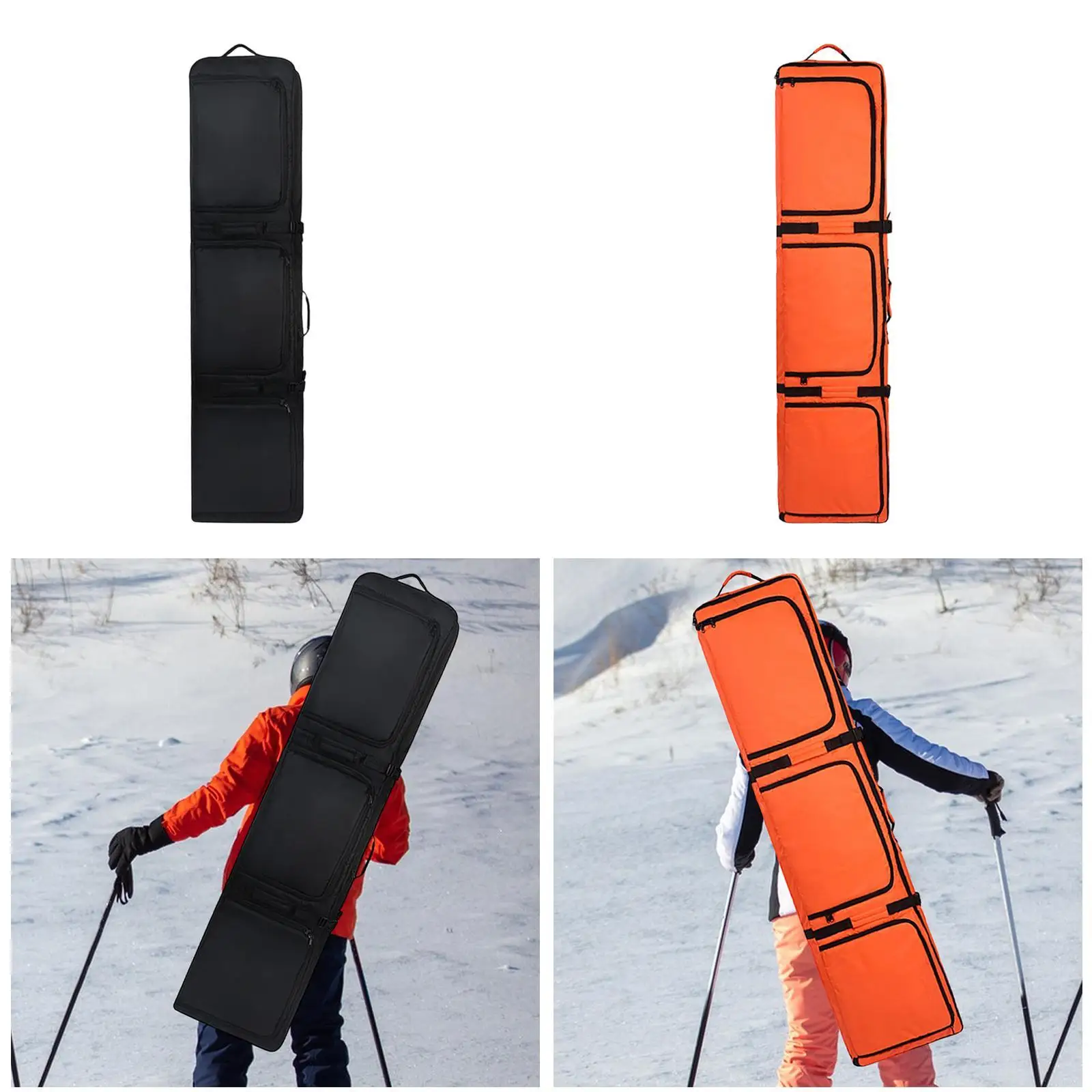 Ski Bag Modern Supplies Roller Snowboard Bag for 2 Sets Skis Men Single Ski