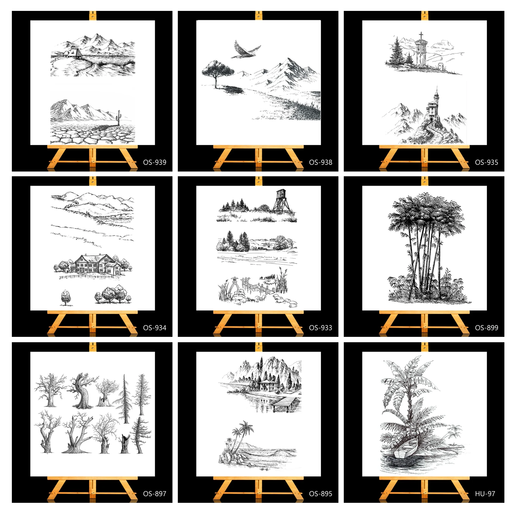 

Landscape/Trees/Polar Bears On Ice Clear Stamps Rubber Silicone Seal for DIY Scrapbooking Card Making Album Decoroation Crafts