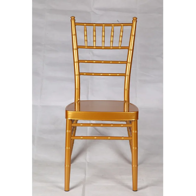 

Manufacturer Wholesale Hotel Banquet Bamboo Chair Outdoor Wedding Dining Chair Wedding Aluminum Alloy Bamboo Chair Stacking