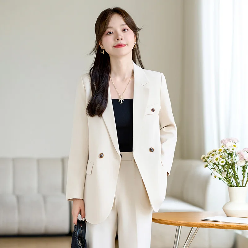 Business Suit Women2024Spring and Autumn New Advanced Leisure Temperament Goddess Style Western Style Two-Piece Suit