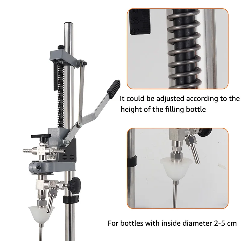 Imagem -03 - Estação de Enchimento de Garrafas de Cerveja Manual Enchimento de Garrafas Flexíveis de Metal Máquina de Engarrafamento de Cerveja contra Pressão