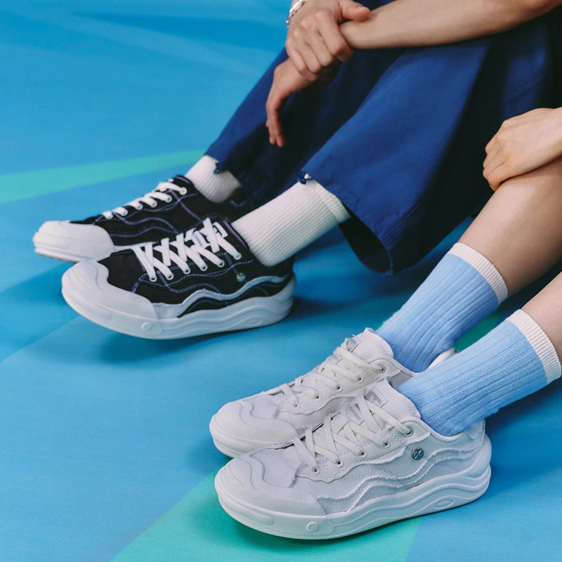 Xtep Skateboarding Shoes For Men 2024 Summer Fashion Skate Shoes Comfortable Breathable Lace Up Outdoor\'s Sneakers 876219310017