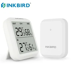 INKBIRD ITH-20R Wireless Thermometer Hygrometer With External Temperature Probe for Home Room Office Warehouse Weather Station