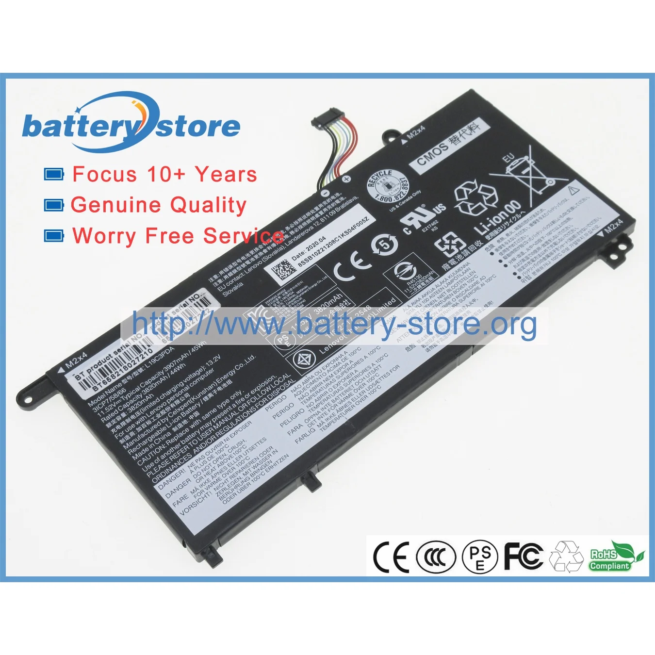 Genuine Original Laptop Batteries for L19C3PDA,L19L3PDA,SB10Z21208,L19M3PDA,L19D3PDA,SB10Z21196,5B10Z21197,11.52V,3 Cell