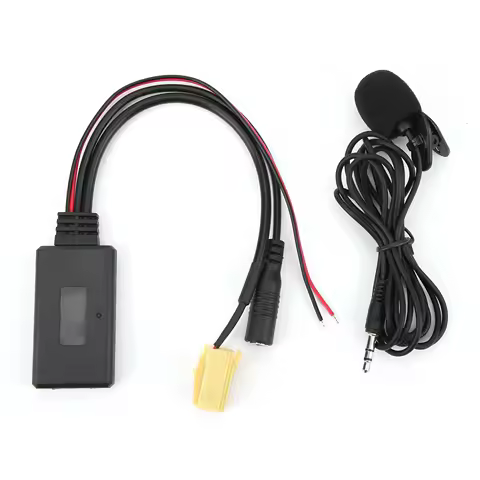 Bluetooth 5.0 AUX Cable Adapter Car Bluetooth Module with Microphone Handsfree for Fiat 500/Grande/Punto/Qubo/Fiorino 2003-2011
