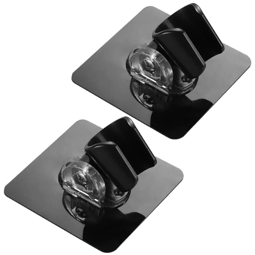 

2Pcs Adjustable Shower Head Holders Bathroom Wall Mount Brackets Strong ABS Material Punch Free Universal Fit Smooth Surface