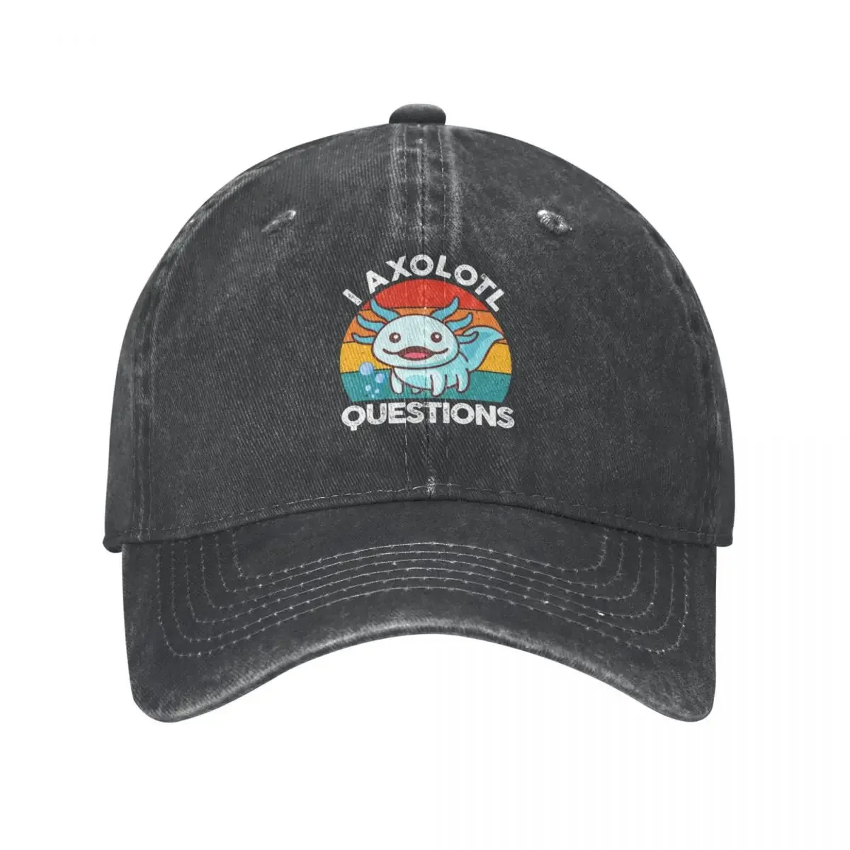 I Axolotl Questions Kids Cute Axolotl Cowboy Hat funny hat Sun Cap Woman Hats Men's