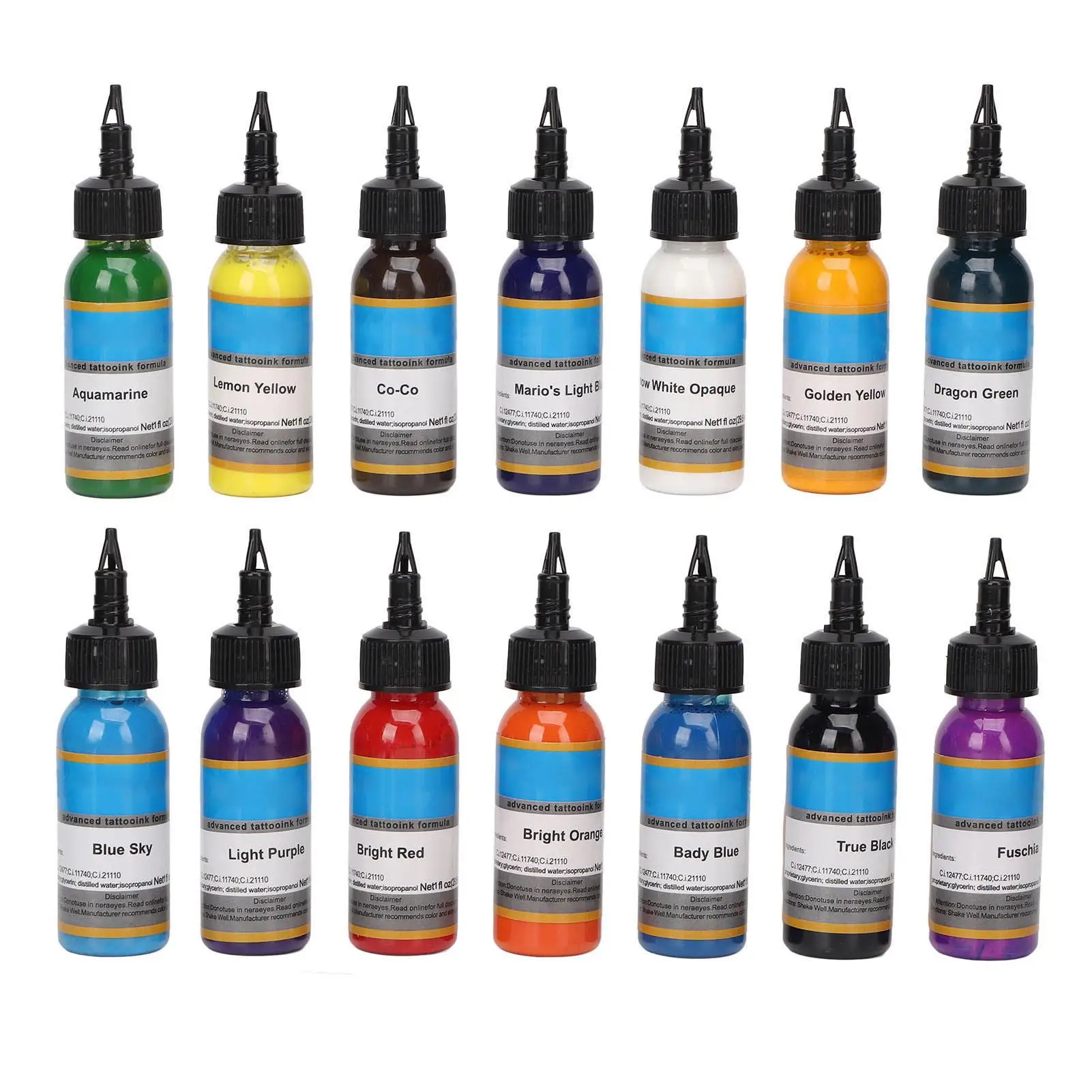 

Vibrant 14 Colors for tattoo Ink Set for women Body Art Safe and Lasting for Professional and Beginner Tattoos