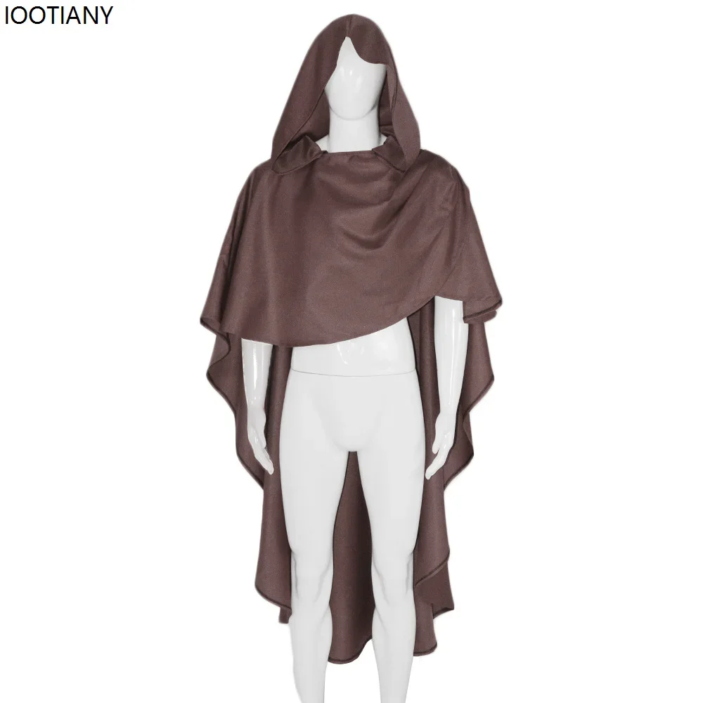КосплейСредневековый рыцарь крестоносцев Косплей Плащ для взрослых Монах накидка с капюшоном Готический унисекс Платье волшебника Карнавальная вечеринка Необычные
