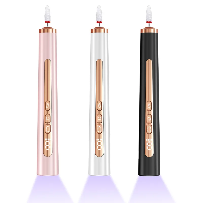 Nine-speed pen-shaped nail polisher, high-speed 18000 rpm multi-functional curing light two-in-one electric manicure machine