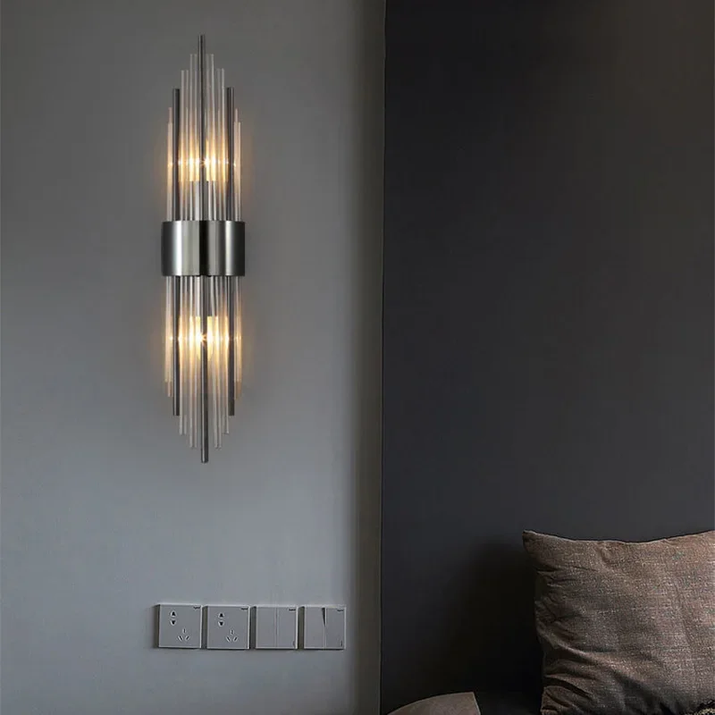 โคมไฟติดผนังหรูหราโมเดิร์น LED Gold Wall Light ในร่ม Wall Sconce ตกแต่งบ้านสําหรับห้องนั่งเล่นห้องนอนข้างเตียงบันได