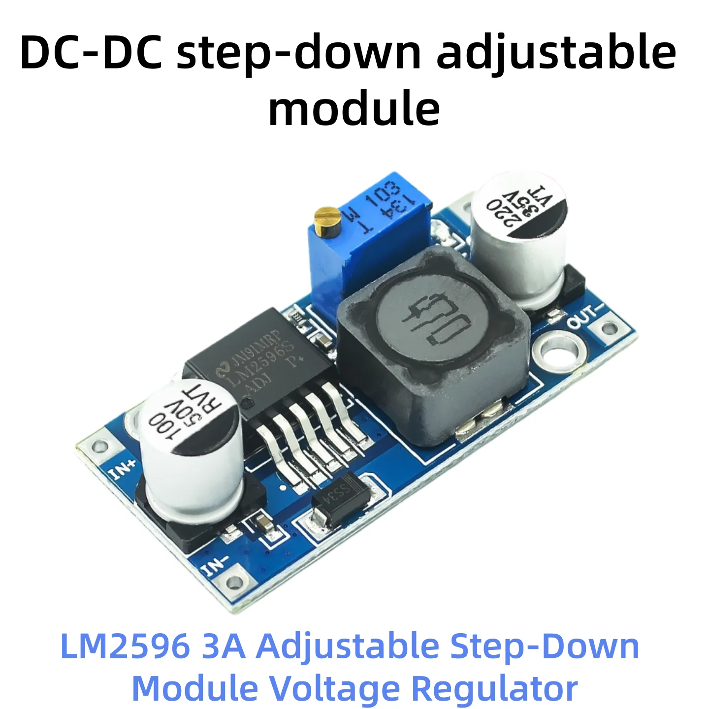 10-2pcs LM2596 LM2596S DC-DC Step Down Variable Volt Regulator Input 3.0-40V Output 1.5-35V Adjustable Buck Converter Electronic