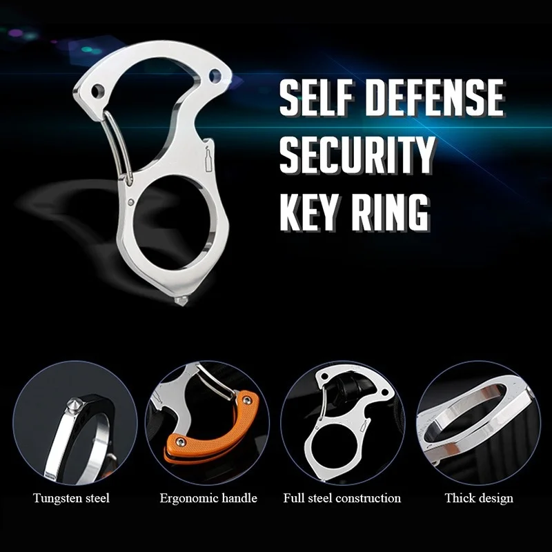 Car Keychain Self-protection Hook Multi-Functional Car Key Buckle Car Window Breaker Tools Key Ring Pendant