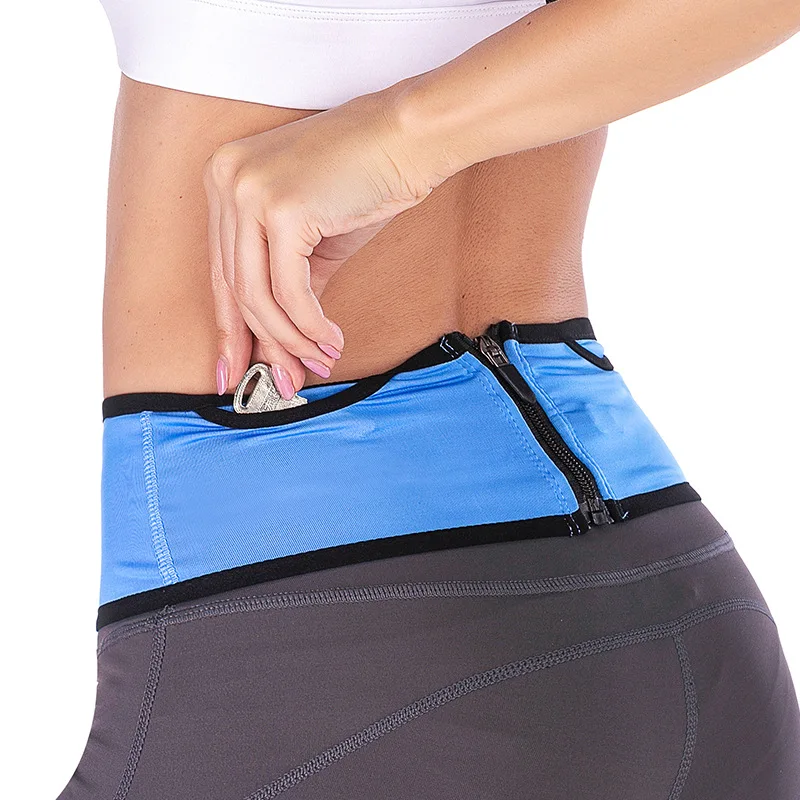 QUESHARK Multi-Use Invisible Elastic Waistband Sport Bag Zipper Pocket Running Gym Yoga Waist Belt Fanny Pack Phone Wallet