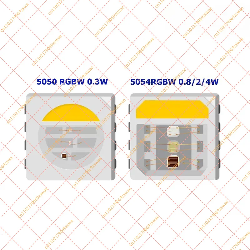 RGBW SMD LED Chips 5054 5050 4in1 0.8W 2W 4W Stage Lighting & Landscape Decor Spare Parts